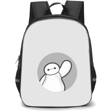 Big Hero 6 Baymax School Backpack StudentPack - Baymax Circle Waving Portrait