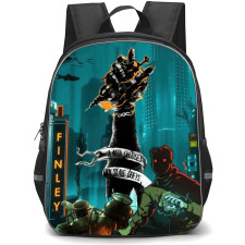 Bioshock Backpack School Bag StudentPack - Bioshock Power in Hand Comic Style Collage