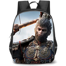 Black Myth Wukong Backpack StudentPack - Holding Ru Yin Jin Gu Bang