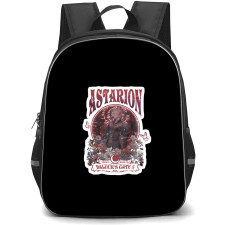 Baldur's Gate Astarion Backpack School Bag StudentPack - Astarion Flower Side Portrait Game Sticker