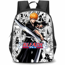 Bleach Ichigo Kurosaki Backpack School Bag StudentPack - Ichigo Kurosaki Manga Panel Sword Poster