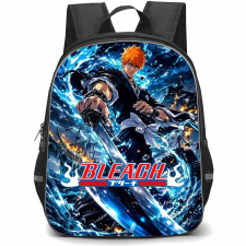 Bleach Ichigo Kurosaki Backpack School Bag StudentPack - Ichigo Kurosaki Moonlit Zanpakuto Battle Poster