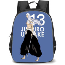 Bleach Jushiro Ukitake Backpack StudentPack - Jushiro Ukitake Attack Mode Comic Art On Blue Background