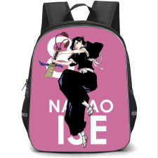 Bleach Nanao Ise Backpack StudentPack - Nanao Ise Attack Mode Comic Art On Pink Background