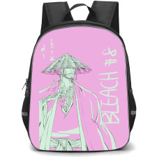 Bleach Shunsui Kyoraku Backpack StudentPack - Shunsui Kyoraku On Pink Background Comic Art