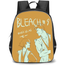 Bleach Backpack StudentPack - Soifon Kensei Muguruma On Orange Background Comic Art
