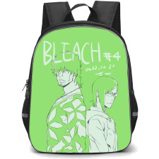Bleach Backpack StudentPack - Yasutora Sado Uryu Ishida On Green Background Comic Art