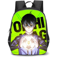 Blue Lock Yoichi Isagi Backpack StudentPack - Yoichi Isagi Portrait On Green Background