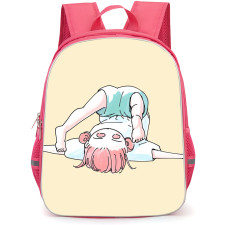 Blue Box Hina Chono Backpack StudentPack - Hina Chono Up Side Down Anime Art On Beige Background