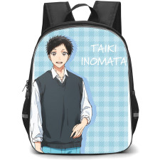 Blue Box Taiki Inomata Backpack StudentPack - Taiki Inomata Standing Anime Art On Blue Checkered Background Sticker
