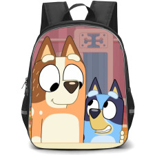 Bluey School Backpack StudentPack - Bluey And Chili Smiling Illustration