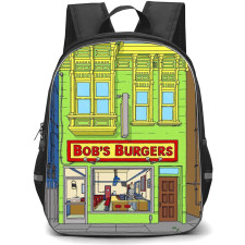 Bob's Burger Backpack StudentPack - Bob's Burger Restaurant Yellow Green