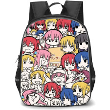 Bocchi The Rock Backpack StudentPack - Bocchi The Rock Character Pattern Art Poster