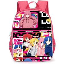 Bocchi The Rock Backpack StudentPack - Bocchi The Rock Character Anime Art On Pink Background