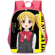 Bocchi The Rock Nijika Ijichi Backpack StudentPack - Nijika Ijichi Portrait On Black Yellow Background