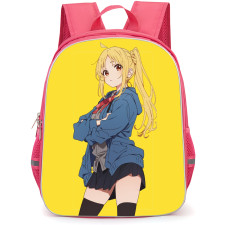 Bocchi The Rock Nijika Ijichi Backpack StudentPack - Nijika Ijichi Standing On Yellow Background