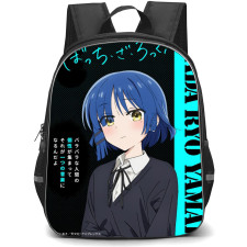 Bocchi The Rock Ryo Yamada Backpack StudentPack - Ryo Yamada Anime Art On Blue And Black Background