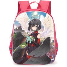 Bofuri I Don't Want to Get Hurt so I'll Max Out My Defense Maple Backpack School Bag StudentPack - Maple Around White and Black Angel Wings Art