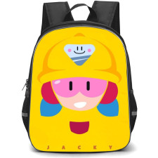 Brawl Stars Jacky Backpack StudentPack - Brawl Stars Jacky Avatar On Yellow Background