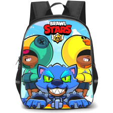 Brawl Stars Leon Backpack StudentPack - Brawl Stars Leon Trio Standing Illustration Art On Sky Background