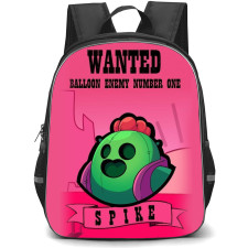 Brawl Stars Spike Backpack StudentPack - Brawl Stars Spike Wanted Balloon Enemy Number One Poster