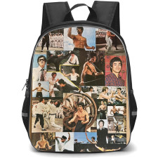 Bruce Lee Backpack StudentPack - Bruce Lee Vintage 1980 Collage Movie Poster