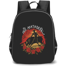 Bullfighters Backpack School Bag StudentPack - Bullfighters El Matador Painting