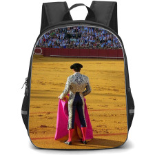 Bullfighters Backpack School Bag StudentPack - Bullfighters Matador Capote Back Portrait