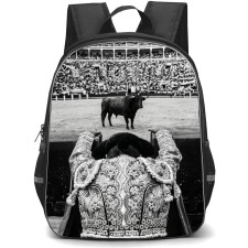 Bullfighters Backpack School Bag StudentPack - Bullfighters Matador Gate Black And White