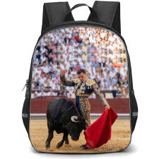 Bullfighters Backpack School Bag StudentPack - Bullfighters Matador Muleta Bull Pose