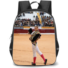 Bullfighters Olga Casado Backpack School Bag StudentPack - Olga Casado Arena Smiling Portrait