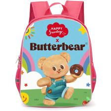 Butterbear Backpack StudentPack - Butterbear Illustration Rainbow Background