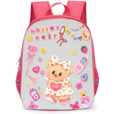 Butterbear Backpack School Bag StudentPack - Butterbear Kawaii Love Bear Y2K Poster