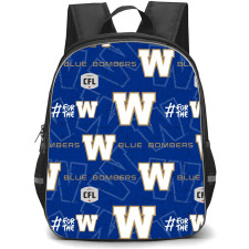 Winnipeg Blue Bombers Backpack School Bag StudentPack - Logo Wordmark Pattern