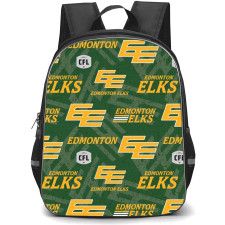 Edmonton Elks Backpack School Bag StudentPack - Logo Wordmark Pattern Poster