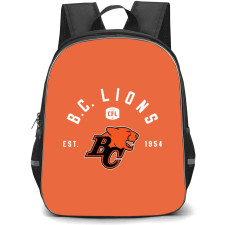 British Columbia Lions Backpack School Bag StudentPack - Logo Established Wordmark Orange Background