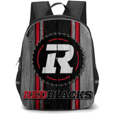 Ottawa Redblacks Backpack School Bag StudentPack - Logo Grunge Wood Background