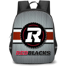 Ottawa Redblacks Backpack School Bag StudentPack - Logo In Red And White Gray Poster