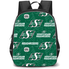 Saskatchewan Roughriders Backpack School Bag StudentPack - Logo Wordmark Pattern