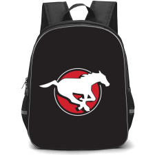 Calgary Stampeders Backpack School Bag StudentPack - Logo In Gray Background