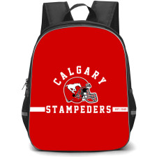 Calgary Stampeders Backpack School Bag StudentPack - Logo Wordmark In Red Background