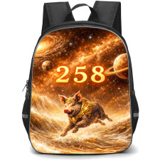 Chinese Zodiac Pig Sign Backpack School Bag StudentPack - Pig Sign Primary Element Water Lucky Number 2 5 and 8