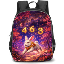 Chinese Zodiac Rabbit Sign Backpack School Bag StudentPack - Rabbit Sign Primary Element Wood Lucky Number 3 4 and 6