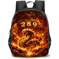 Chinese Zodiac Snake Sign Backpack School Bag StudentPack - Snake Sign Primary Element Fire Lucky Number 2 8 and 9