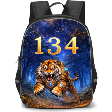 Chinese Zodiac Tiger Sign Backpack School Bag StudentPack - Tiger Sign Primary Element Wood Lucky Number 1 3 and 4