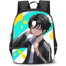 Call of The Night Kou Yamori Backpack StudentPack - Kou Yamori Teal Yellow Spots Watercolor