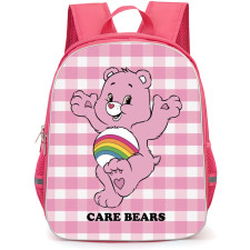 CareBears Cheer Bear Backpack StudentPack - Cheer Bear Pink Checked Pattern