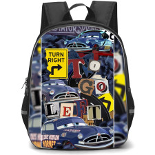 Cars Doc Hudson Backpack StudentPack - Doc Hudson To Go Left Collage Poster