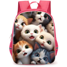 Cat Backpack StudentPack - Cute Baby Cat Smiling Poster