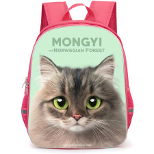 The Norwegian Forest Cat Backpack StudentPack - Mongyi The Norwegian Forest Cat Portrait On Green Background